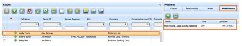Configero Grid Attachments Tab