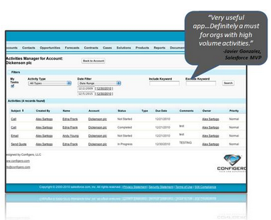 Configero Develops Solution for Cluttered Salesforce Activity History