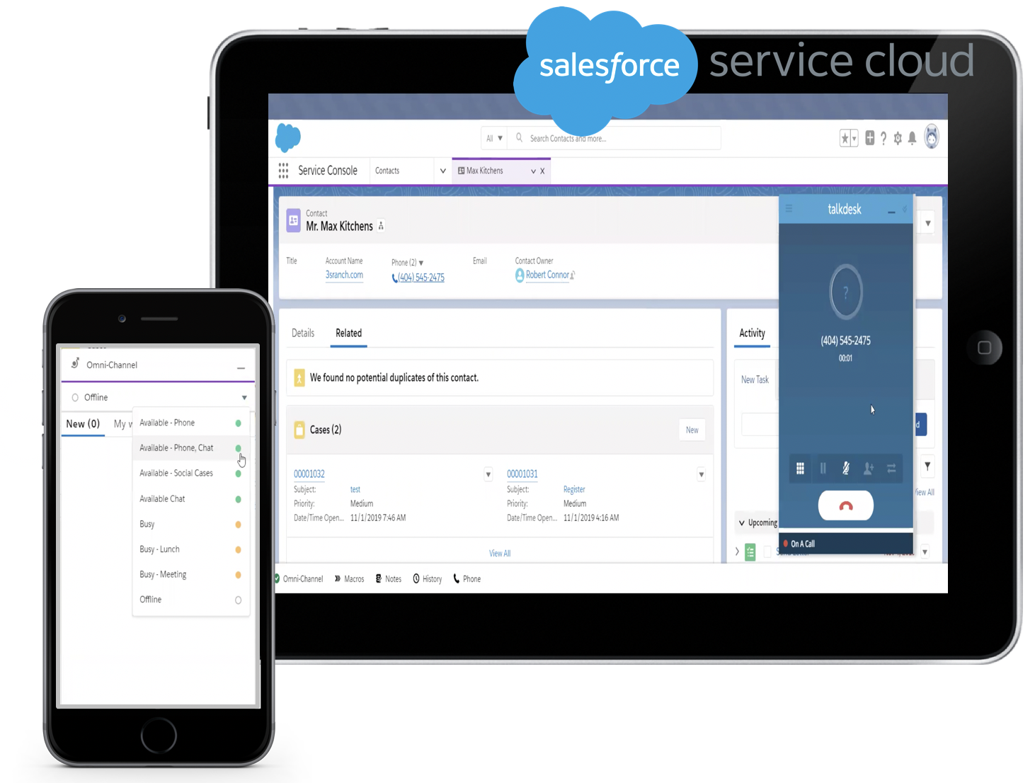 Salesforce Talkdesk integration and omni-channel routing